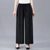 Летние тонкие брюки с широкими штанинами для пожилых женщин - Мамины свободные повседневные прямые брюки