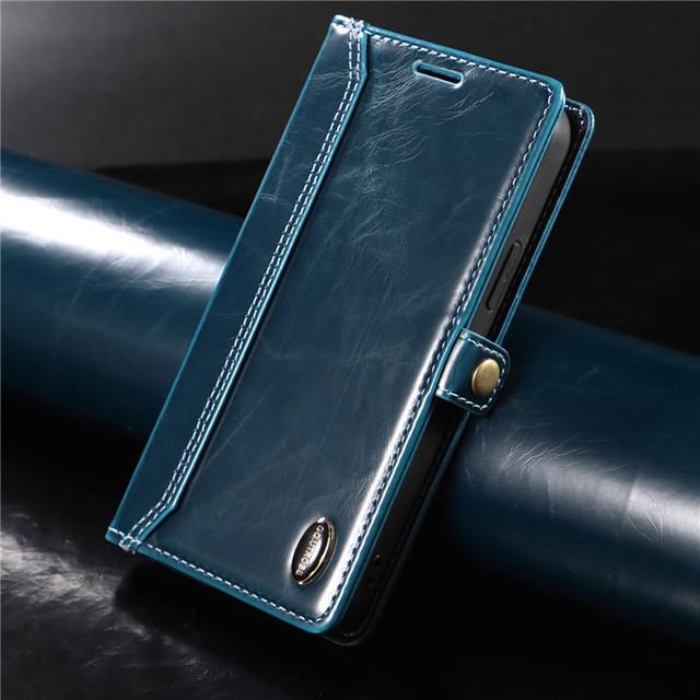 Кожаный чехол-раскладушка для телефона Samsung Galaxy S8 S9 S10 Plus S20 S21 Fe S22 Note 8 9 10 20 22 Ultra, защитный чехол-кронштейн-кошелек