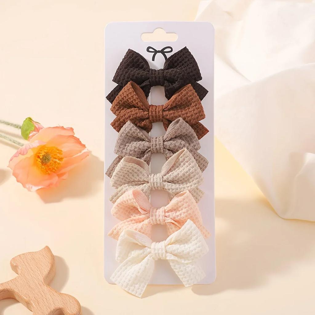 ДЕТСКИЕ БАНТИКИ 6 шт. Милая заколка для волос с кукурузным бантом для детей, девочек, милые бантики, для хвостика, челки, заколки-автоматы, заколки-бабочки, аксессуары для волос