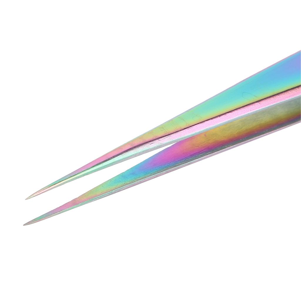 Профессиональный пинцет для нейл-арта из нержавеющей стали с острым кончиком для наращивания ресниц