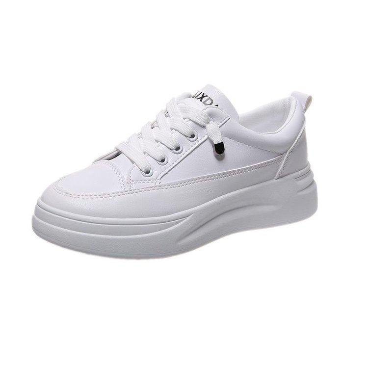 Sports Shoes Women's Rubber Pu Muffin Bottom Autumn New Casual Lace-up Shoes Women's Wholesale