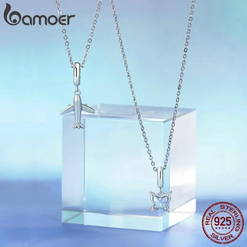 BAMOER Подвески-бабочки для браслетов, серебро 925 пробы, мини-подвески-подвески для браслетов и ожерелий, ювелирные подарки