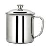 Cup Portable 304 Extra Thick Stainless Steel with Lid Drink Mug for Home Commercial Use L 11x13.5cm 4.3x5.3in