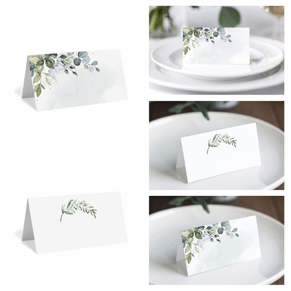 50pcs Blank Table Place Cards Seating Place Cards Name Food Table Setting Wedding Place Cards Dinner Party Seating Wedding Decor