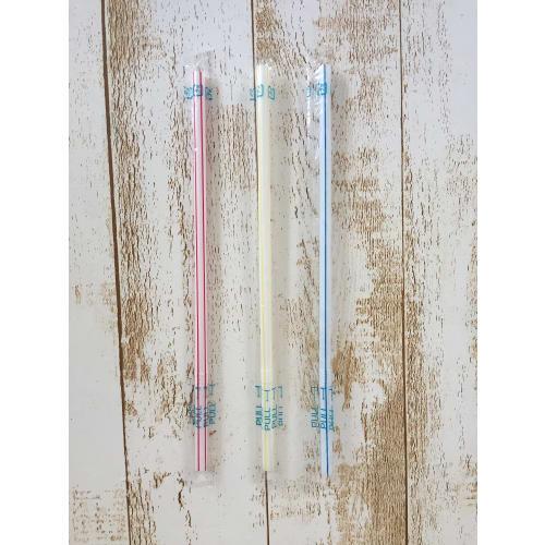 Yamato Bussan Straws, White, Pink, and Blue, 21cm, Bendable Colored Straws, Poly Bag, Commercial Use, 500 Straws