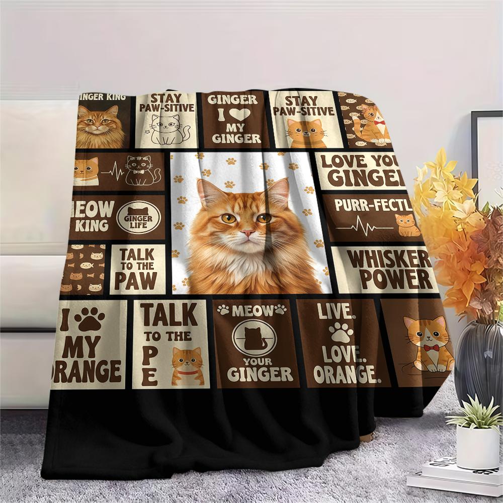 Splicing Elephant Shark Cat Print Flannel Blanket,High quality Comfortable for All Seasons,Home Decor,Warmth and Comfort,Perfect for Christmas Gifts