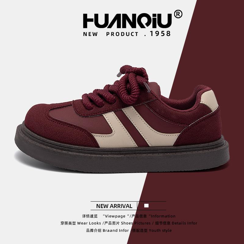 Глобальные бордовые немецкие кроссовки женские весна 2025 новые высококачественные универсальные легкие кроссовки для сноубординга ZHQ5529