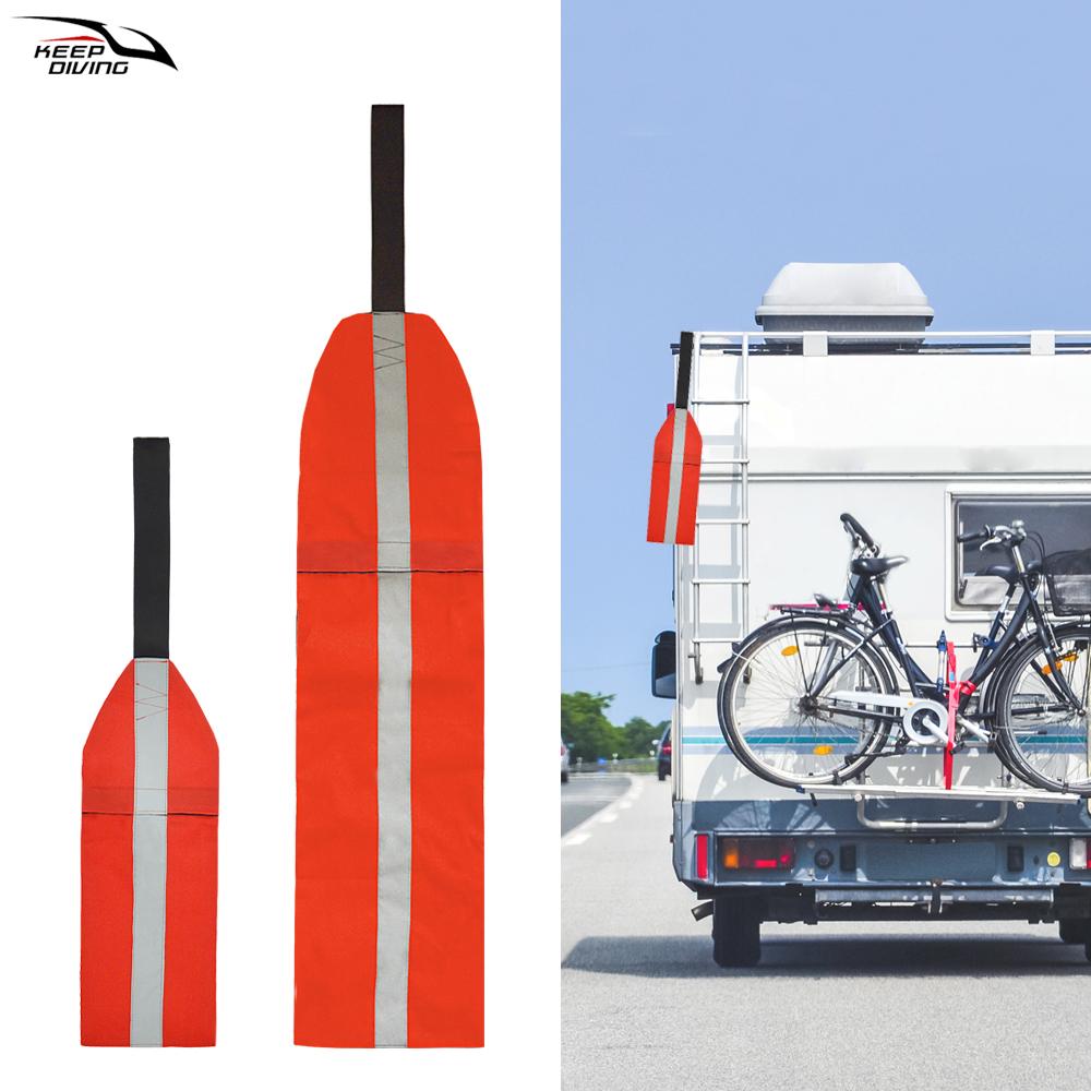 1Pcs Kayak Safety Travel Flag Oxford Fabric Canoe For-Warning Flag With Reflective Strip Bicycle Paddle Boards Tow Foldable Flag 7