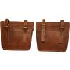 Кожаный комбинированный комплект 9x11 для седельной сумки мотоцикла, ДВЕ коричневые боковые сумки, кофры