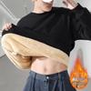 Зимняя толстовка с флисовой подкладкой для мальчиков-подростков, с круглым вырезом, утолщенный топ из шерсти ягненка, новый стиль 2025