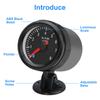 2" 52Mm Car Meter Tachometer Rpm Gauge 0-8000Rpm Analog Black Case With White Led For 1-8 Cylinders Gasoline Car