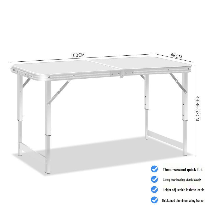 Adjustable Folding Table and Chair Set for Outdoor Markets, Camping, and Picnics