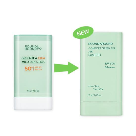 ROUND A'ROUND План раздачи солнцезащитного крема Comfort Green Tea Air Sun Stick (+Бесплатная пена 30мл)
