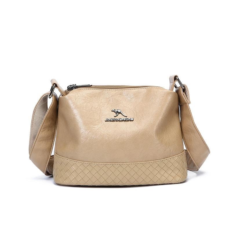 Новая простая женская сумка через плечо высокого качества - многослойная ретро женская сумка через плечо с текстурой сращивания