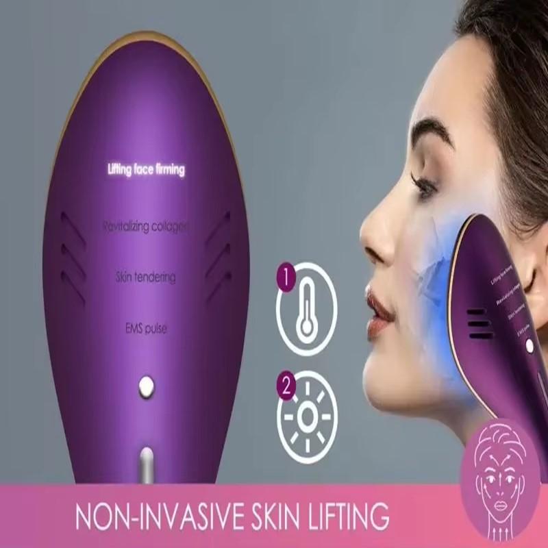 Аппарат для подтяжки лица с горячей и холодной терапией EMS, устройство для подтяжки кожи, массажер для лица, шеи и тела, подбородка, V-образная линия для кожи, против морщин
