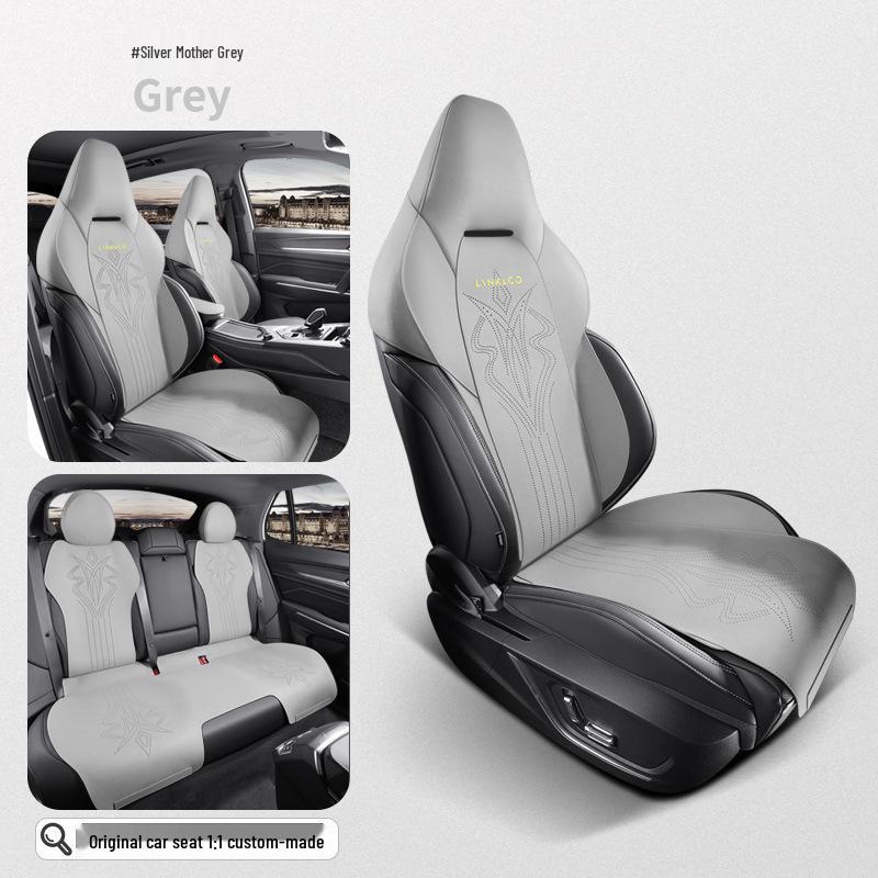 Lynk&Co 03 Suede Saddle Pad: Half-Wrapped Car Seat Cushion Cover