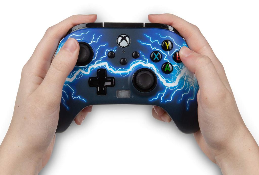 Год PowerA Enhanced Wired Controller Arc Lightning Функция двойной вибрации Кнопка «Назад» для Xbox Series Xbox PC Windows [2 Гарантия] XS One, 10/11