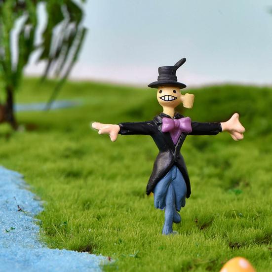 Мини Пугало Разноцветное Ухмыляющееся Лицо Износостойкий Декоративный Деревенский Декор Пугало для Суккулентов