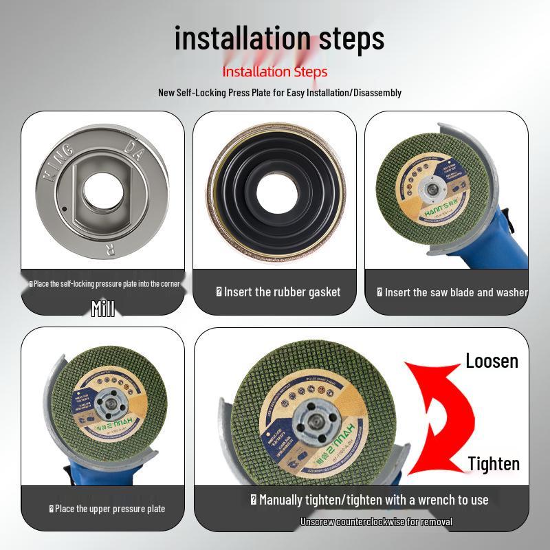 Угловая шлифовальная машина Универсальный набор фланцевых шайб для корончатого сверла с защитой от заклинивания