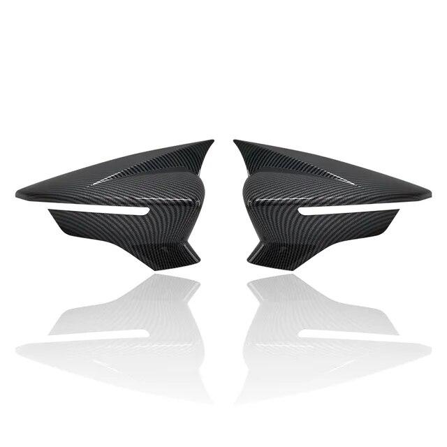 Глянцевые черные/углеродные чехлы на зеркала заднего вида для Seat Leon MK3 MK3.5 5F ST FR Cupra 2013-чехол для зеркала заднего вида