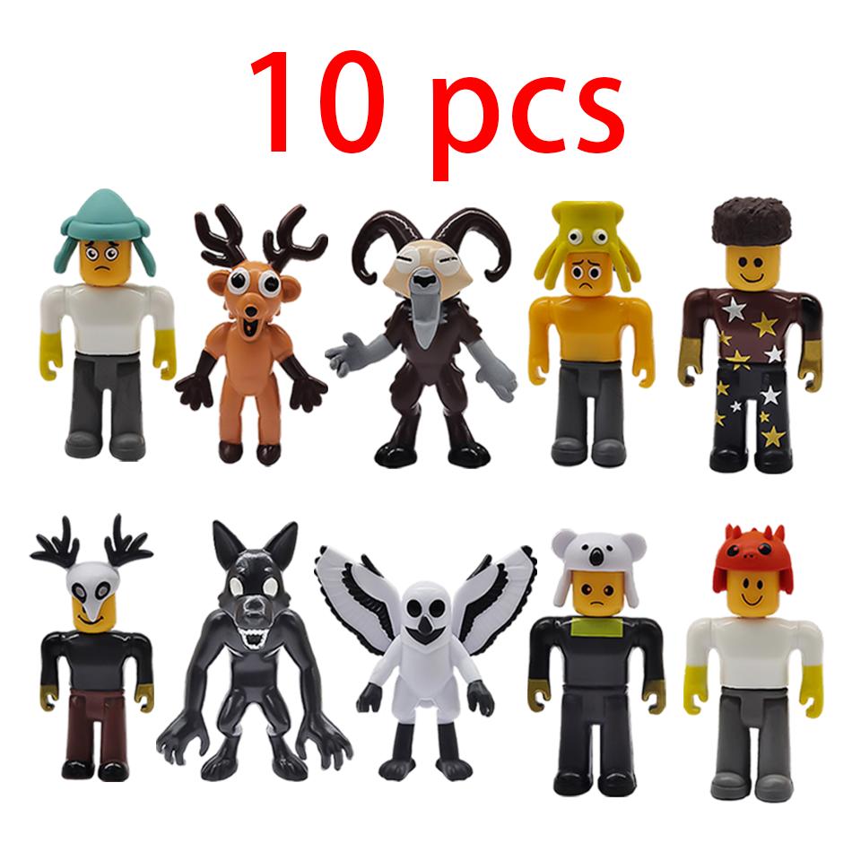 New 99 Nights in The Forest Deer Owl Goat Player Protagonist Character Monster Set Model Assembled Figurine Plastic Toy Gifts