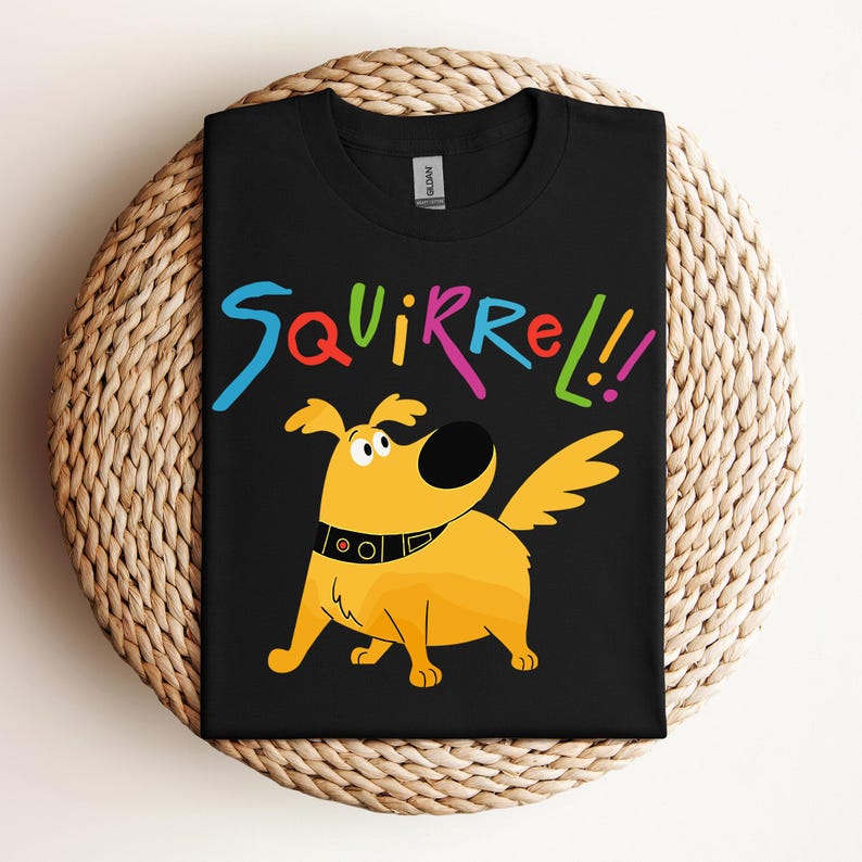 Disney Pixar UP Dug Squirrel Pose Shirt, Dug Dog Christmas Shirt, Walt Disney World Shirt, Disneyland Xmas Family Matching Shirts