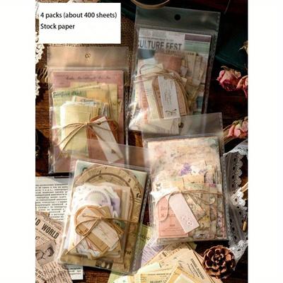 1 пакет (Прибл. 100 шт.) Винтажный набор смешанных материалов - Серия «Ретро Почта», бумага для скрапбукинга и ведения журналов своими руками