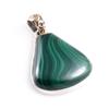 Натуральный драгоценный камень малахит из стерлингового серебра 925 пробы Подарочный двухцветный кулон 1,4 дюйма f2t31