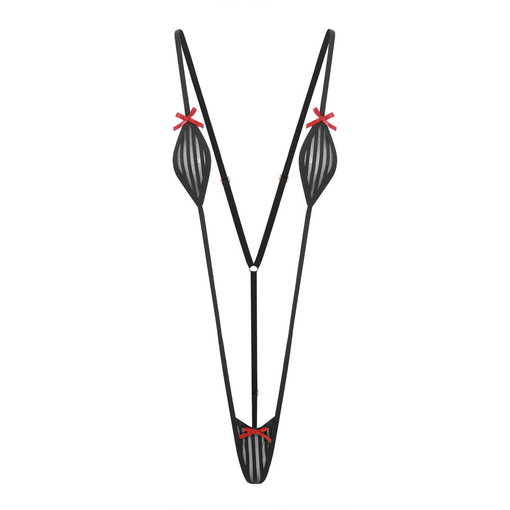 Womens Micro Bikini Halter Bodysuit T-back Monokini Swimwear Nightwear