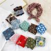 Cotton And Linen Small Square Scarf Silk Scarf Women'S Spring And Autumn New Style Artistic And Versatile Fashionable Temperament Headband Scarf