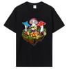 Hippie Magic Mushroom Tshirt Funny Graphic T Shirts Streetwear 90s Unisex's T-shirts Unisex Hippie Cotton Tee Shirt Clothing