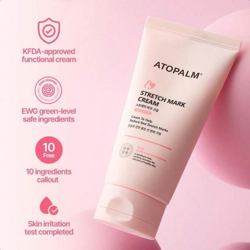 Atopalm Maternity Care Stretch Mark Cream And Massage Oil Bundle