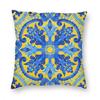 Portuguese Azulejo Tiles Square Pillow Case Polyester Decorative Pillow Blue Delft Porcelain Fashion Cushion Covers