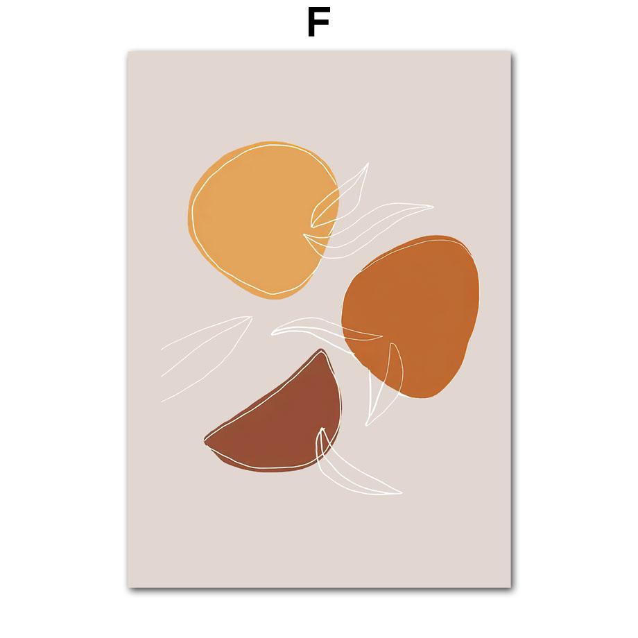 Богемная мода Женщина Растение Пара Абстрактные линии Скандинавские постеры Печать Настенная живопись Холст Картина Гостиная Домашний декор