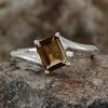 Smokey Quartz Gemstone Ring 925 Sterling Silver Solid Brown Stone Fashion Rings for Women's Gift Idea Gemstone Jewelry 4.6 Gms Approx