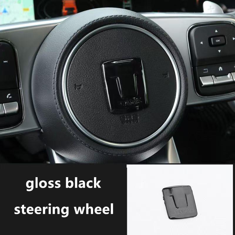 Car 3D ABS Sticker Front Emblem Badge Decals Black Badge Logo Emblem Cover Fit For Great Wall GWM TANK 300 2021-2025