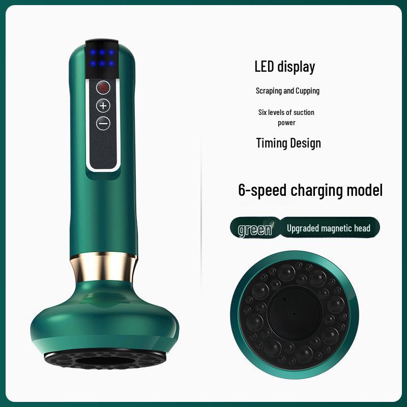 Электрический меридианный скребок и массажер для баночного массажа с интеллектуальным всасыванием