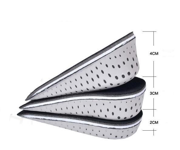 1 пара, 2/3/4 см, эластичные невидимые увеличивающие стельки, дышащие дезодоранты, впитывающие пот, спортивные стельки, половинные и цельные стельки