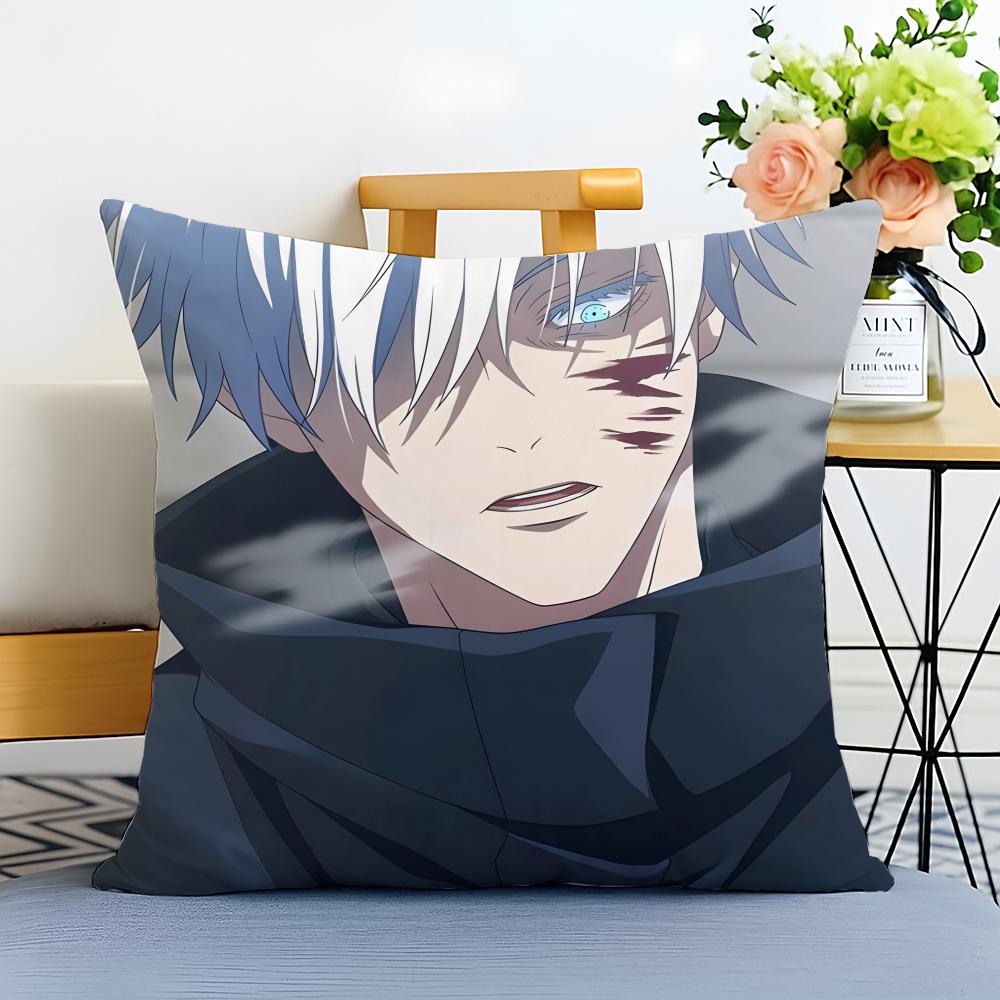 J-Jujutsu Kaisen Наволочка Стирка Допускается Льняная Наволочка Мягкая Для Дивана Кровати Уютная Домашняя Комната Декор