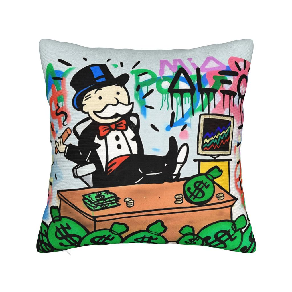 Alec Monopoly B Lucky Dragon Pillow Case Print Pillow Cover Fashion Pillowcases For Office Car Home Decor