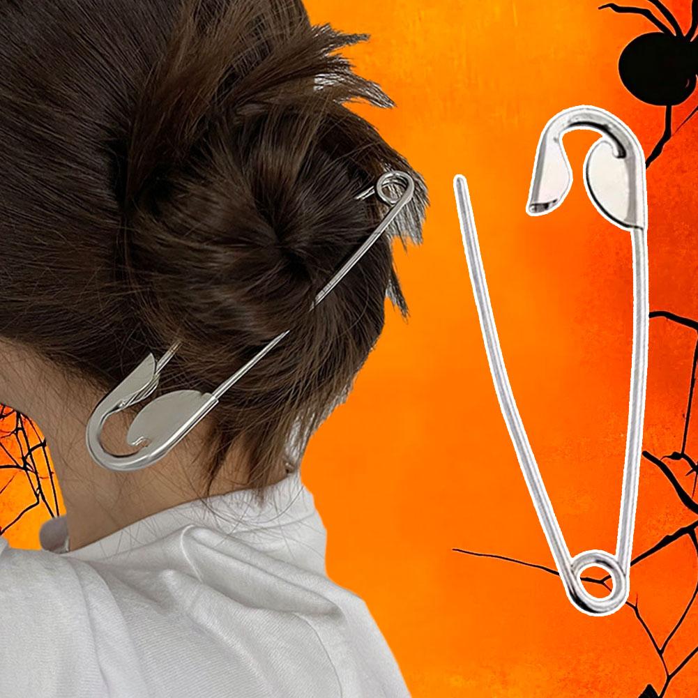 New Large Safety Pin Metal Hair Claws Barrettes Hair Accessories Hairclips Hairpins Headwear Gifts For Women Girls