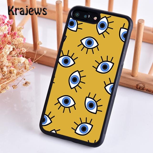 Мягкий чехол Krajews EVIL EYE Collage для iPhone 14 5 6s 7 8 plus X XR XS 11 12 13 pro max Samsung Galaxy S21 S22ultra