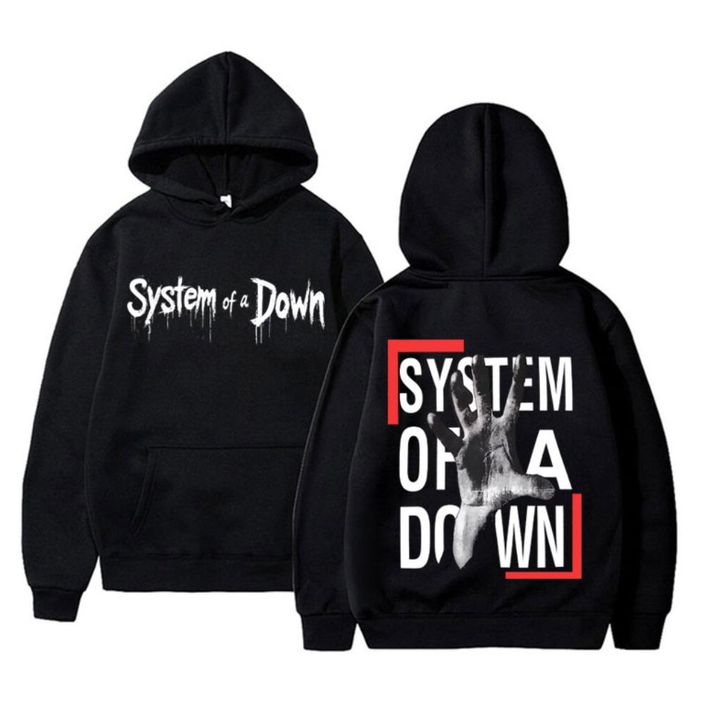 Худи с двусторонним принтом System Of A Down Мужское Женское Рок Винтажный Флисовая Толстовка Мужская 90-е Альтернативный Металл Мерч