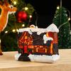 New Christmas decorations, resin luminous small house with lights, dreamy European-style snow house, Christmas gift