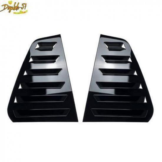 Gloss Black Rear Side Window Shutter Louver Cover For VW Golf 7 MK7 2013-