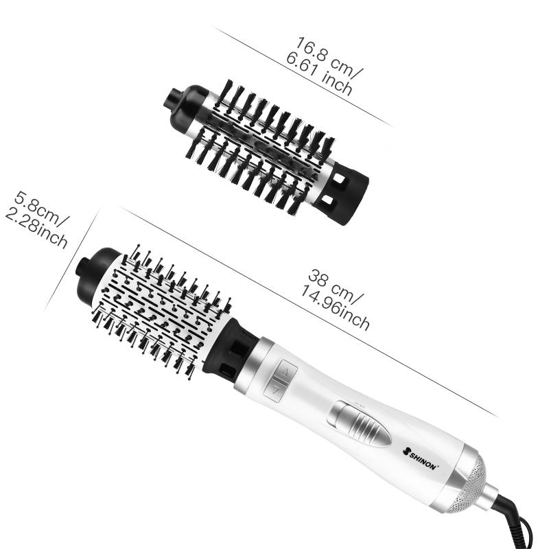 Сменная расческа 3 в 1, автоматический вращающийся электрический выпрямитель для волос, щетка для завивки волос, фен, горячий воздух, стайлер для волос