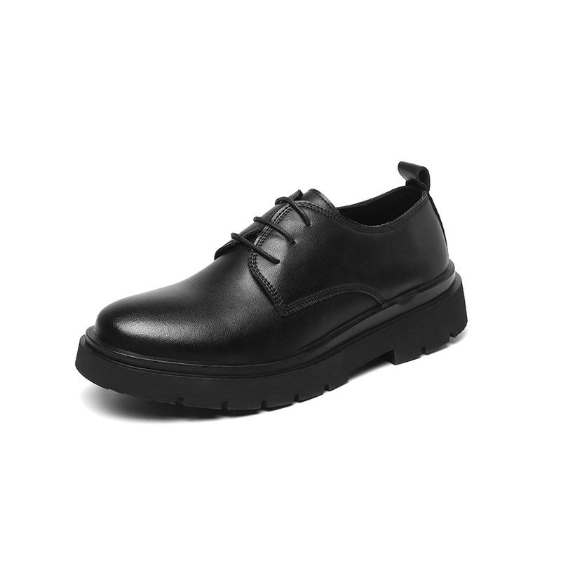 Spring And Autumn Casual British Korean Edition Trend Thick-Soled Height Increasing Small Leather Shoes Business Dress Men'S Leather Shoes 7957-R