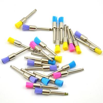 100 шт./кор., стоматологические материалы, профилактическая щетка, цвет, белый нейлон, полировальные щетки, хвостовик RA, 2,35 мм