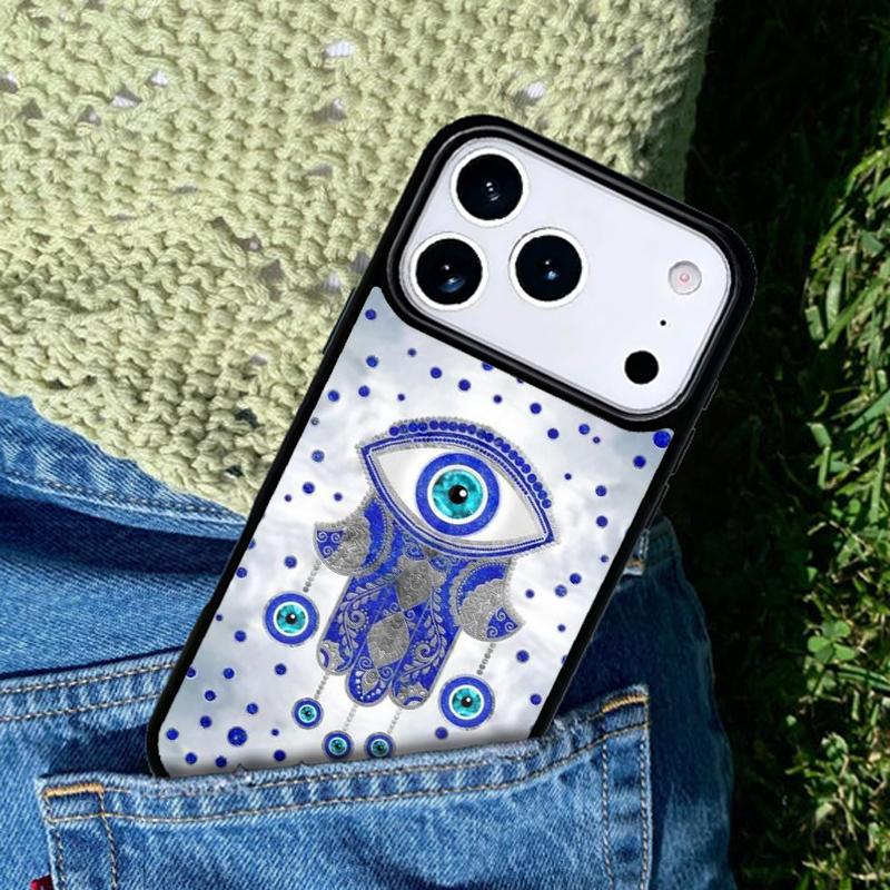 Мягкий чехол для телефона с защитой от сглаза Хамса Совместим с для IPhone 17air 16e 15 14 13 12 11Pro Max 17 Air