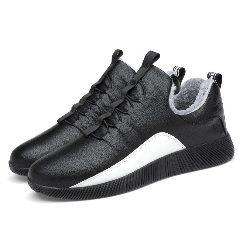 Зимняя обувь мужская меховая теплая 2024 новые мужские ботинки плюшевые противоскользящие зимние ботинки мужские